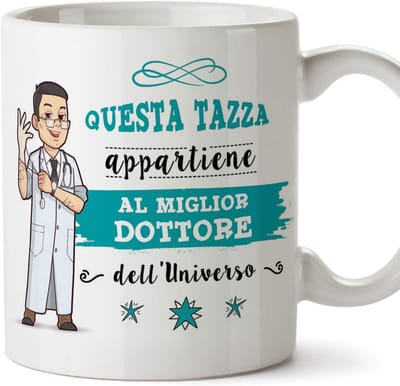 Koffiemok Bedankt Italiaanse Medische Beroep Hoge Kwaliteit Keramiek 330ml