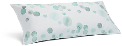 Yumeko kussensloop katoensatijn watercolor dots zeegroen 40x80 - Biologisch & ecologisch - 1 stuk