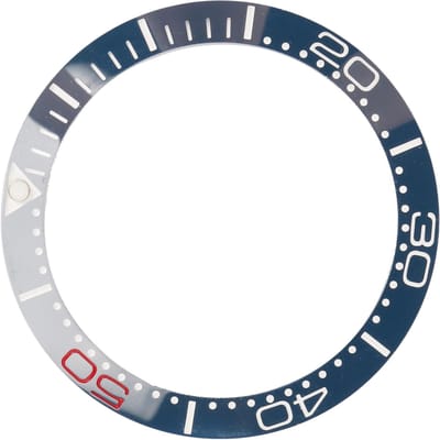 Keramische Horlogering 38mm Horlogering Inzet Vervangingsonderdelen Accessoire voor Horlogemaker Blauwe Basis Rode Cijfers gray