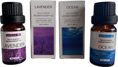 Fienosa Etherische Lavendel en Ocean Geur Olie - Voor op de Drogerballen - 2 Flesje van 10ML - Wasdrogerparfum- Drogerballen - Diffuser - Aromatherapie - Aroma - Heerlijke Geur Explosie