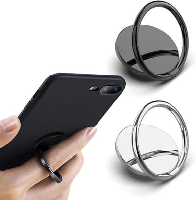 Set van 2 smartphone ringhouders, 360° draaibaar, ideaal voor grip en gebruiksgemak