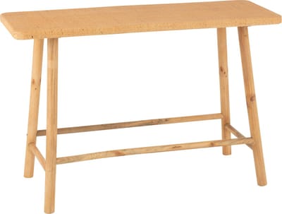 J-Line console Rechthoek - riet/sparhout - naturel
