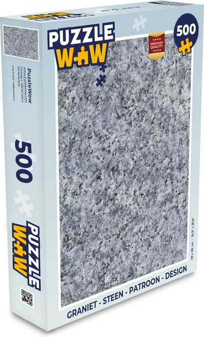 Puzzel Graniet - Steen - Patroon - Design - Grijs - Legpuzzel - Puzzel 500 stukjes