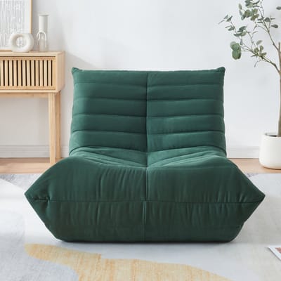 Relaxstoel Kodsø lounge fauteuil 75x90x100 cm microvezel groen [en.casa]