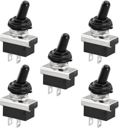 Zeynomax - Tuimelschakelaar - Waterdicht - 25 A - 12 V - 2-polig - Vergrendelend - Ideaal voor auto en boot - Compact model