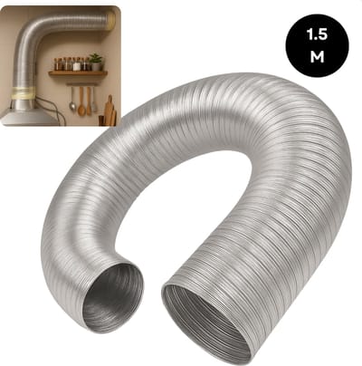Cheqo® Luchtafvoerslang Aluminium - 120 Mm Diameter - 1,5 Meter Lengte - Lucht Afvoer Slang - Ventilatie Slang