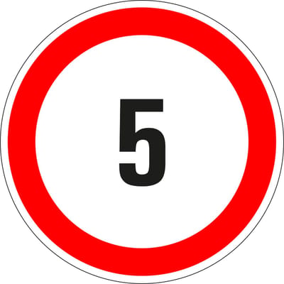 5 sticker - zelfklevende folie 50 mm - 10 stuks per kaart