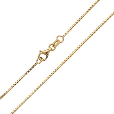 Cavill - Vergulde Zilveren Ketting - 925 Sterling Zilver - 45 cm Fijne Venetiaanse Schakels - Elegante Dames Ketting - Karabijnsluiting