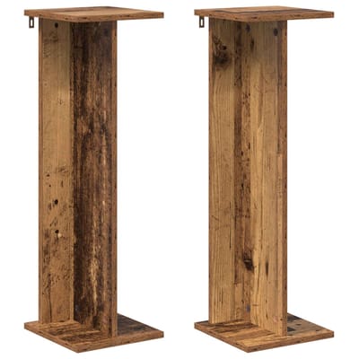 vidaXL - Plantenstand - 2 - st - Oud - hout - 25 - x - 25,5 - x - 80,5 - cm - Bewerkt - hout
