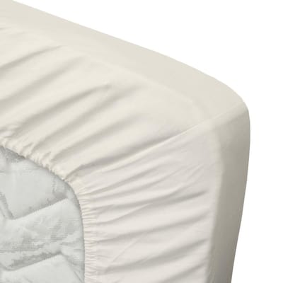 Ten Cate Hoeslaken - Hoeslaken Topper 160x200 - Hoeslaken 160x200 - Geschikt voor Topper Matras 160 x 200 - Katoensatijn - Topdekmatras 160x200 - Hoekhoogte 10 cm - Naturel