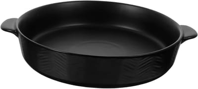 Keramische Bakvorm - Taartschotel - Taarten Bakken - Met Handvatten - 25.5 x 30.5 cm - Zwart