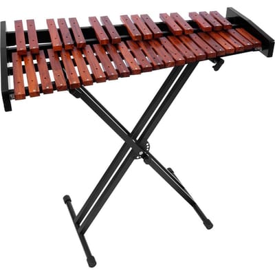 Klokkenspel Xylofoon, 37 Noten, Houten Professionele Xylofoon Percussie-instrument, met In Hoogte Verstelbaar Statief, 4 Stokken, Draagtas, Beginner