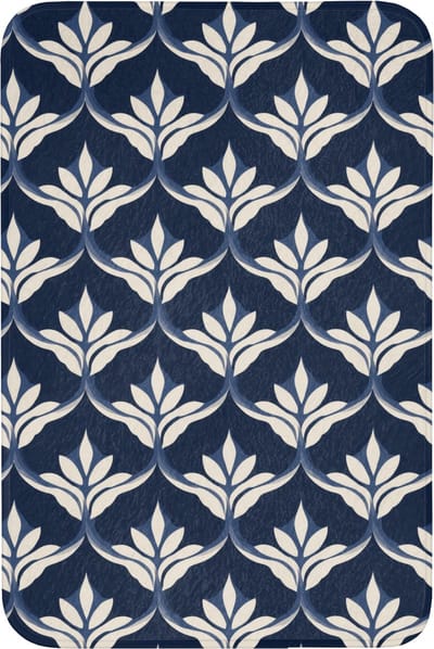 Badmat 60x90 cm - Antislip - Modern - Ontwerp - Blauw - Badmatten voor badkamer - Badkamermat - Douchemat - Badkamer mat
