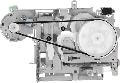 Cassetteband Mechanisme - Tape Deck Beweging - Muziek Opnemen - Precisie Productie - 12.5x8cm - Zilver