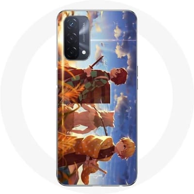Oppo A93 5G hoesje tanjiro inosuke en zenitsu