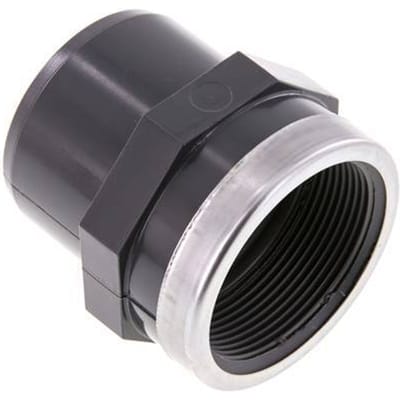 PVC Lijmmof mannelijk 63mm x Binnendraad Rp 2''