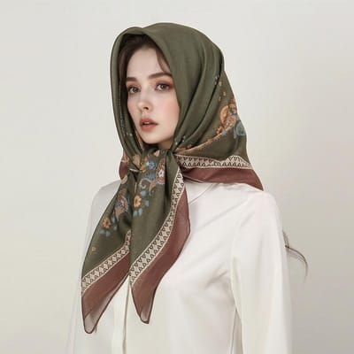 Carré Hijab Musulman Écharpe Imprimée Turban Bonnet en Coton Épais pour Dormir Bandeau Élastique Protection Solaire 90X90Cm 90X90CM black