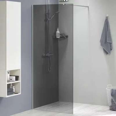 Sealskin Inloopdouche Mix&match 88x200cm - Geborsteld Rvs Profiel - 8 Mm Rookglas