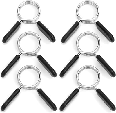 EXCITAT Barbell Locks - Barbell Spring Locks - Krachttraining Accessoires - voor krachttraining, gewichtheffen, fitness - 6 stuks