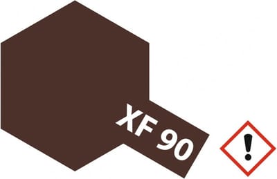 Tamiya Hobbyverf Acrylverf - XF-90 Red Brown 2 - Matt - Acryl - Verf potje - 10 ml