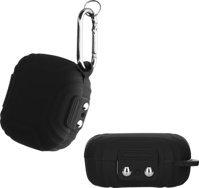 kwmobile Hoes geschikt voor Shokz OpenFit T910 - Siliconen cover voor oordopjes in zwart