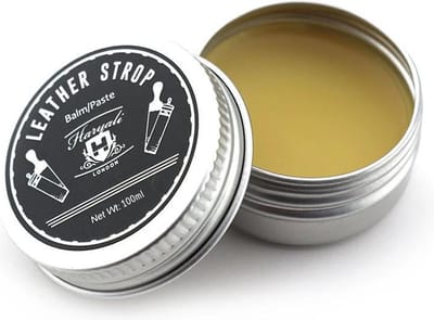 Haryali London Leer Strap balsem / pasta 100 ml kuipje voor Scheermesje slijpen (Leather Strop Paste)
