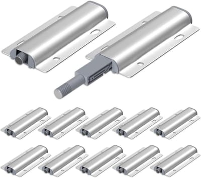 12 Stuks Push-to-Open Deuropeners voor Kasten en Lades - Magnetische Druksluiters voor Meubels en Keukenopslag