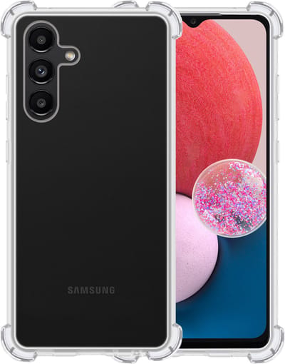 Hoesje - Geschikt voor Samsung Galaxy A13 5G - Sterk & Shockproof - Siliconen Shock Case - Hoes Cover - Telefoonhoes - Transparant