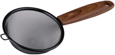 Alpina Zeef RVS – Fijne Keukenzeef met Houten Handvat - 21cm