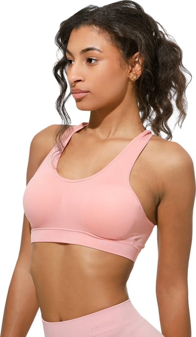 Lavendel x Yenita Naadloos Bustier met Verwijderbare Cups - Sport BH - Sportbeha - Sport Dames Top - Comfortabele en Stijlvolle Ondersteuning - Roze - S