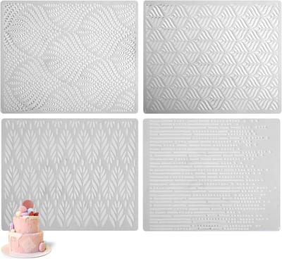 Ronte - Bakken Decor Stencils Set voor Bloem Cake - Herbruikbare Mallen voor Fondant en Koekjes - DIY Bakken Accessoires met Bloemenpatronen.