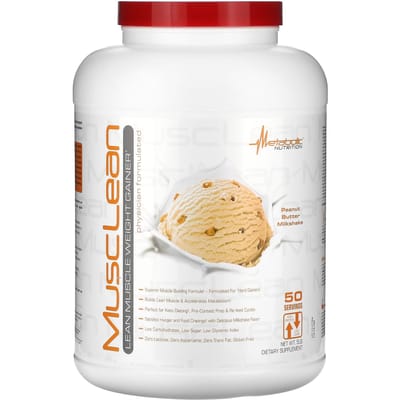 Musclelean, Spiermassa Opbouw, Pindakaas Milkshake, 5 Lb
