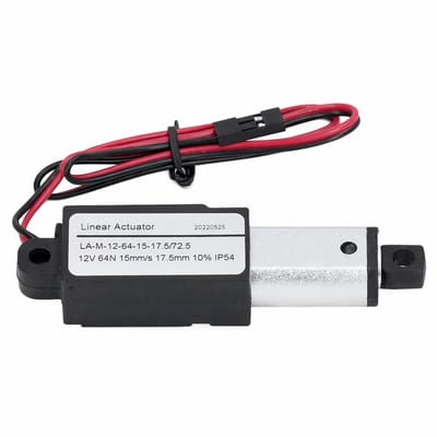 Allecto - Elektrische Micro-lineaire Actuator - Aluminium 12V Mini-bewegingsactuator - Compact formaat - Raamopener - Geschikt voor Kasten en Domotica