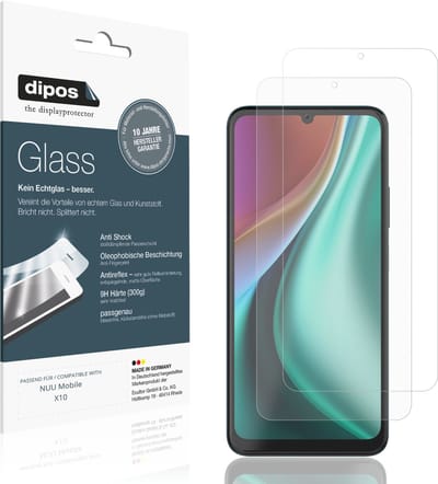dipos – 2x Matte Pantserfolie geschikt voor NUU Mobile X10 | 9H Screenprotector