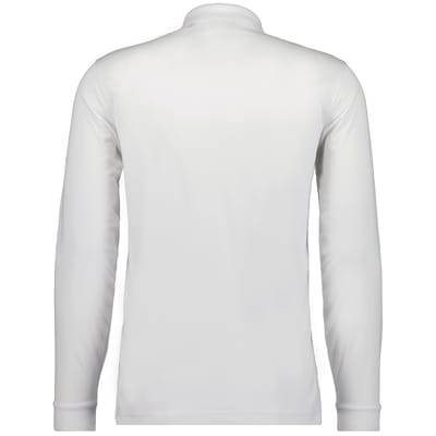 Ragman Softknit Polo Longsleeve Uni Breast Pocket Wit / male