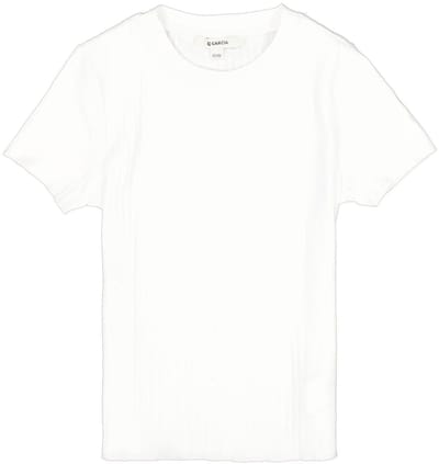 GARCIA Meisjes Effen T-shirt Wit Korte mouw