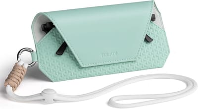 Draagbare leren brillenhoes voor dames en heren, slanke zonnebrilhouder, unisex brillenbescherming met stijl