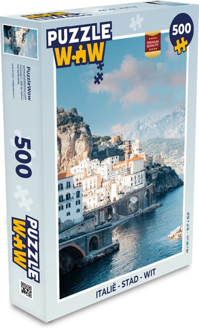 Puzzel Italië - Stad - Wit - Legpuzzel - Puzzel 500 stukjes