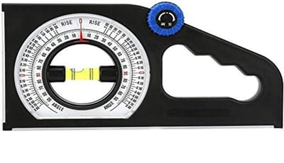Hellingsmeter Hoekmeter - Inclinometer Meetgereedschap - Bouwmetingen Uitvoeren - Dubbele Balanszijden - 0-180 graden - Geel