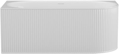 Vente-unique Geribbeld hoekbad - 170 x 80 x 60 cm - Acryl - Mat wit - Linkerhoek - 290 L - BARBORI