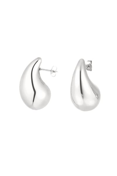 Bijoutheek Oorknoppen Big drop L Zilver