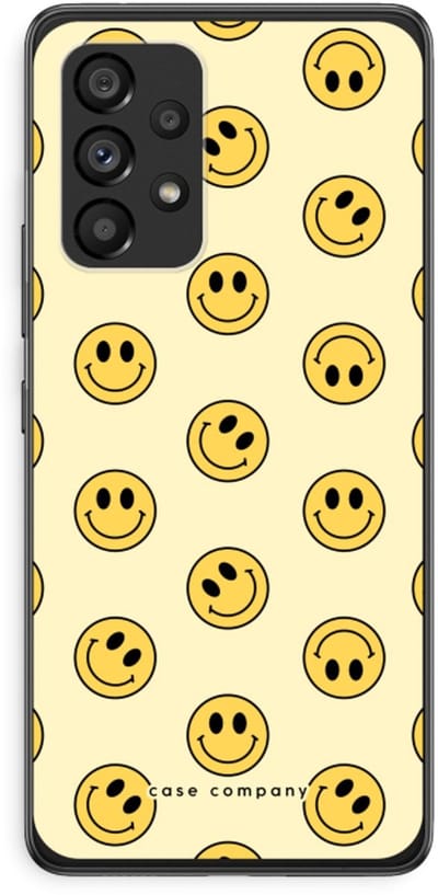 Case Company® - Hoesje geschikt voor Samsung Galaxy A53 5G hoesje - Smiley N°2 - Soft Cover Telefoonhoesje - Bescherming aan alle Kanten en Schermrand