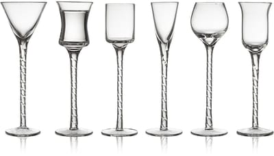 Lyngby Glas Rom likeurglazen - 5 cl - set van 6 - borrelglasjes voor schnaps en likeur, shotsglaasjes, vaatwasserbestendig