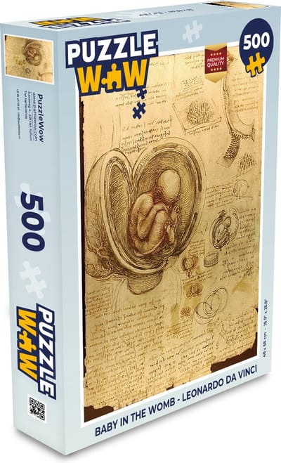 Puzzel Baby in the womb - Leonardo da Vinci - Legpuzzel - Puzzel 500 stukjes