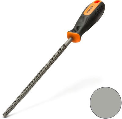 Houtrasp Rond – Middelgrof – Gehard Snijvlak – Ergonomische Rubber Handgreep – Voor Vormgeven, Ontbramen En Afwerken Van Hout – Precisiegereedschap Voor Werkplaats En Hobbygebruik [10616]