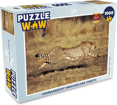 Puzzel Vooraanzicht vrouwelijke cheeta - Legpuzzel - Puzzel 1000 stukjes volwassenen