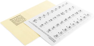 Keyboardstickers - MAX KB-KEY keyboard stickers / piano stickers voor keyboards met maximaal 61 toetsen - Onmisbaar en super handig als je keyboard wilt leren spelen.