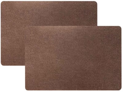 Home & Styling Luxe Tafel placemats Argenta - 4x - koper - pvc met glitters - 43 x 28 cm - Onderleggers