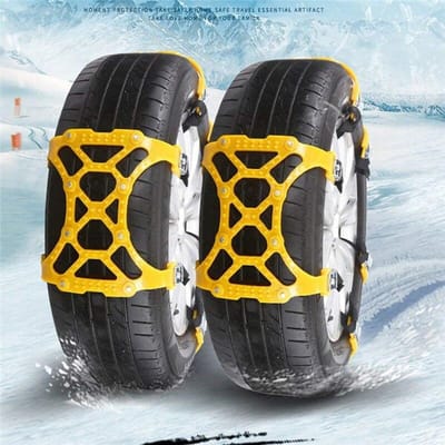 3 pièces/6 pièces chaîne de neige de pneu de voiture Auto camion réglable boue d'hiver anti-dérapant sécurité d'urgence ceinture de chaîne de roue de pneu 6pc/set jaune