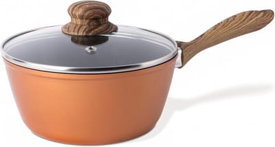 Kleine Steelpan met Antiaanbaklaag en Deksel - 16 cm - Geschikt voor Inductie